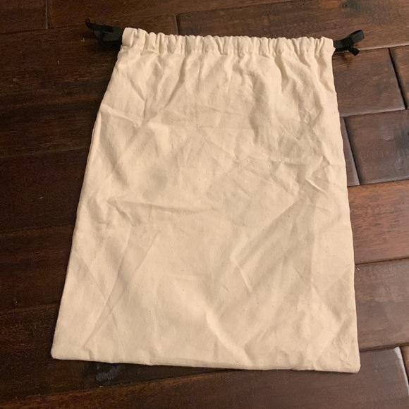 By Far Cotton Canvas Dust Bag Beige with Black String EUC - Picture 3 of 3